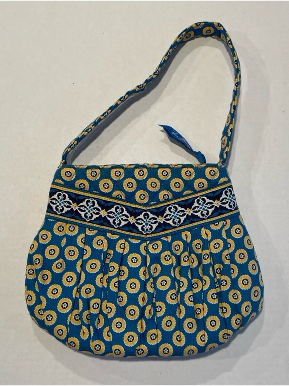 Vera Bradley Hannah Purse Handbag Riviera Blue / YellowRetired